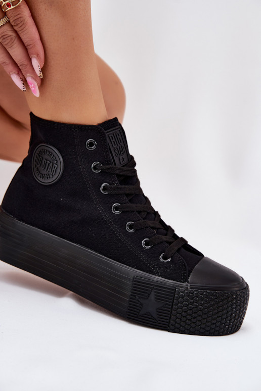 Womens Platform Sneakers Big Star RR274742 Black Womens Platform Sneakers Big Star RR274742 Black