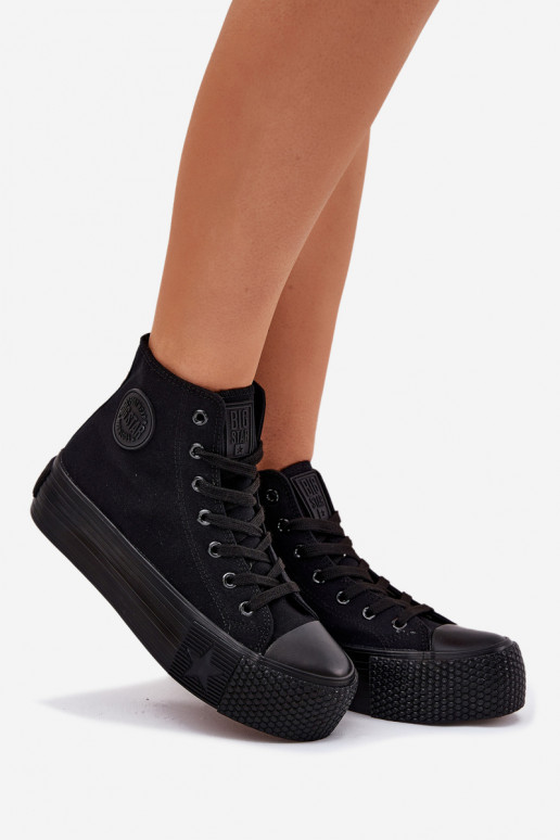 Trampki Damskie Na Platformie Big Star RR274742 Czarne