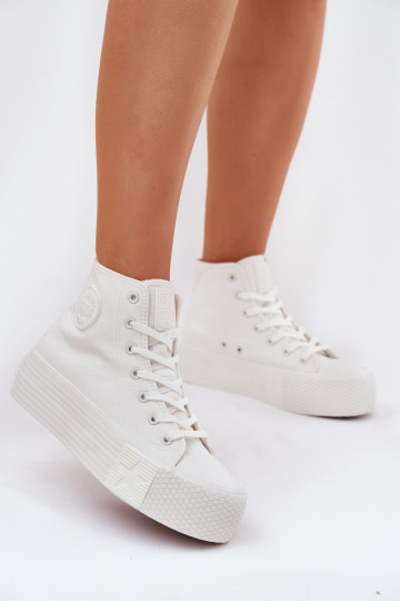 Womens Platform Sneakers Big Star RR274743 White 2