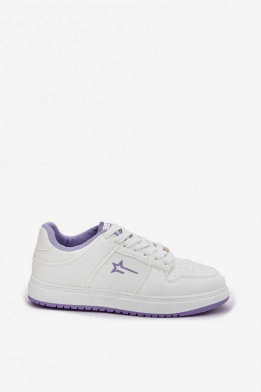 Women's Sneakers Big Star RR274A245 HI-POLY SYSTEM White-Purple