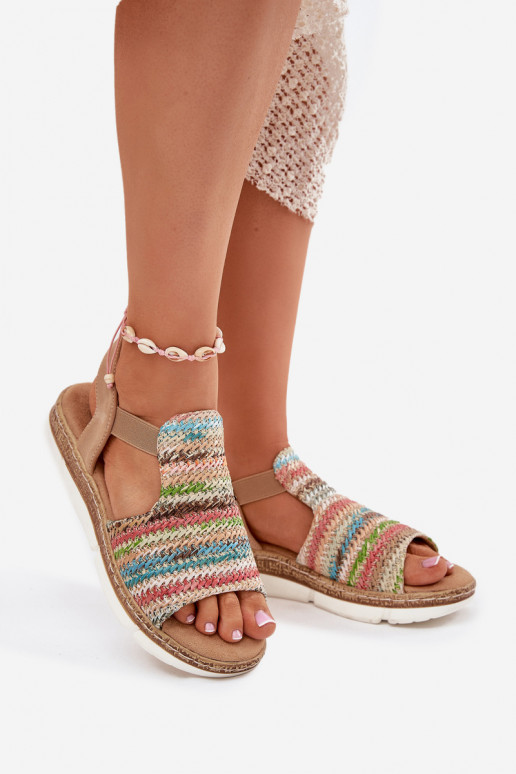 Women's Sandals With Weaving Multicolor Jelana