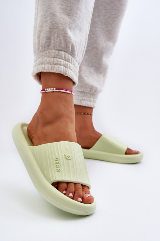 Women's Lightweight Green Foam Flip-Flops Fenicva