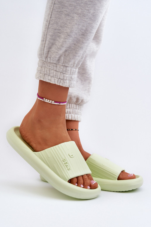 Women's Lightweight Green Foam Flip-Flops Fenicva