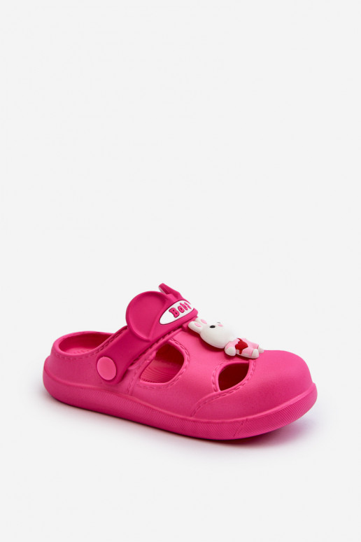 Children's Foam Sandals with Fuchsia Decoration Opleja Children's Foam Sandals with Fuchsia Decoration Opleja