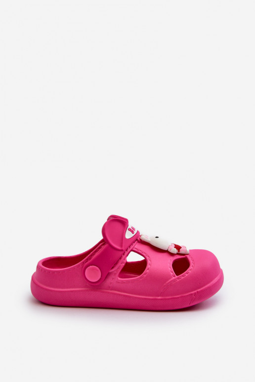 Children's Foam Sandals with Fuchsia Decoration Opleja Children's Foam Sandals with Fuchsia Decoration Opleja
