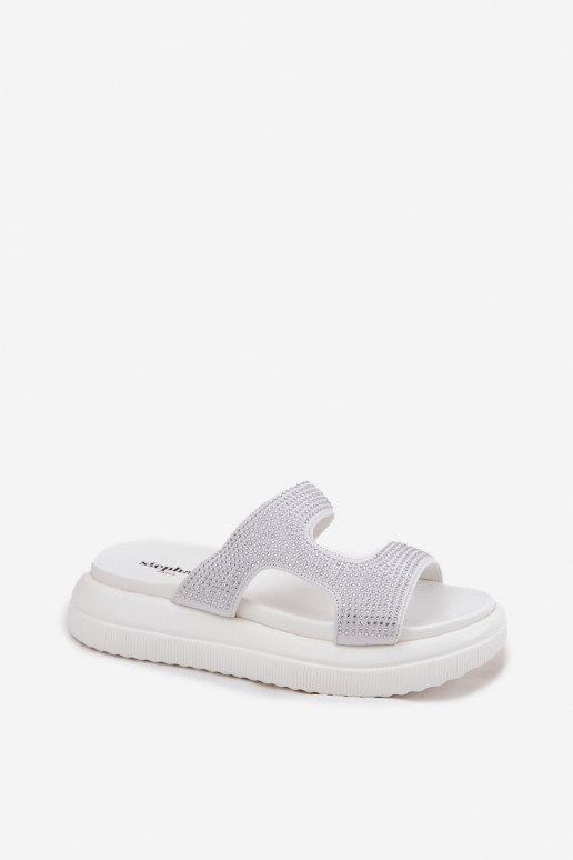 Embellished Women's Platform Sandals White Jestella Embellished Women's Platform Sandals White Jestella