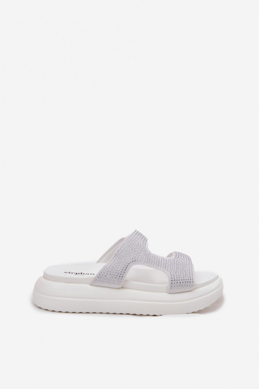 Embellished Women's Platform Sandals White Jestella Embellished Women's Platform Sandals White Jestella