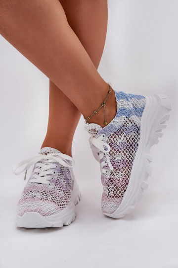 Sneakersy Damskie Z Szydełkową Cholewką Multikolor Jelhiris 2