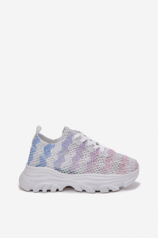 Sneakersy Damskie Z Szydełkową Cholewką Multikolor Jelhiris