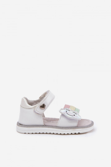 Children's Sandals With Velcro White Orailla 2