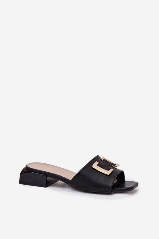 Elegant Ladies Sandals On A Wedge With Golden Detail 62229 Black Vinceza Elegant Ladies Sandals On A Wedge With Golden Detail 62229 Black Vinceza
