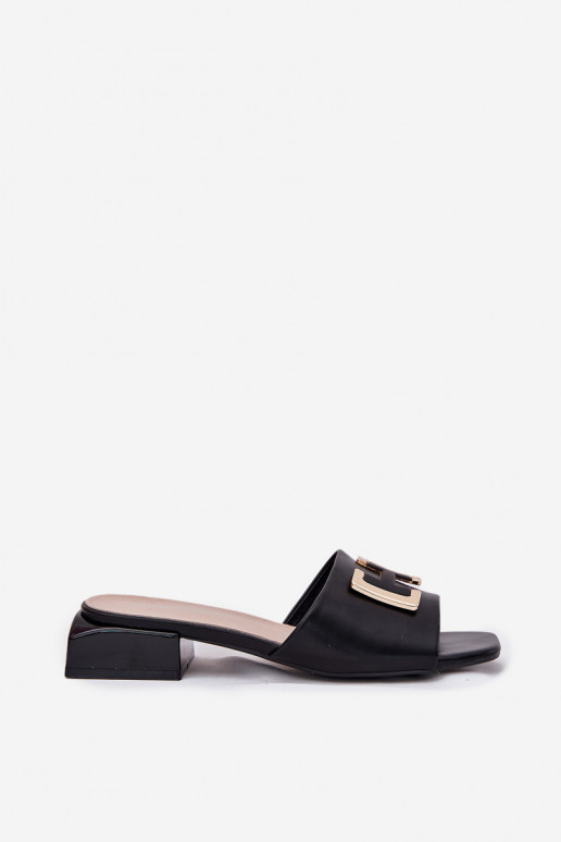 Elegant Ladies Sandals On A Wedge With Golden Detail 62229 Black Vinceza Elegant Ladies Sandals On A Wedge With Golden Detail 62229 Black Vinceza