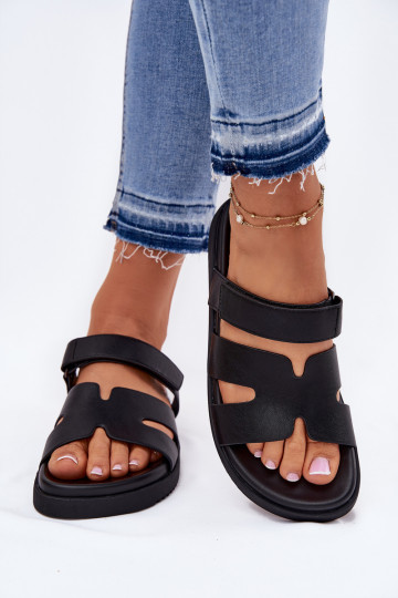 Women's Sandals With Velcro Vinceza 17401 Black