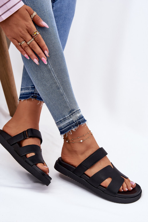 Women's Sandals With Velcro Vinceza 17401 Black