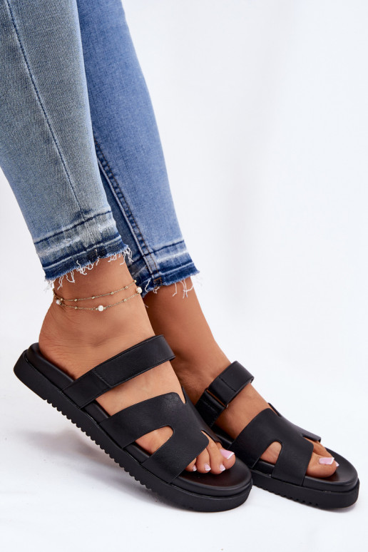 Women's Sandals With Velcro Vinceza 17401 Black