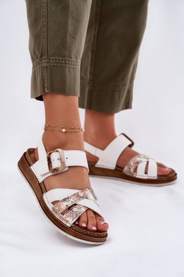 Women's Sandals With Buckle Inblu GS000056 White