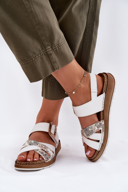 Women's Sandals With Buckle Inblu GS000056 White Women's Sandals With Buckle Inblu GS000056 White