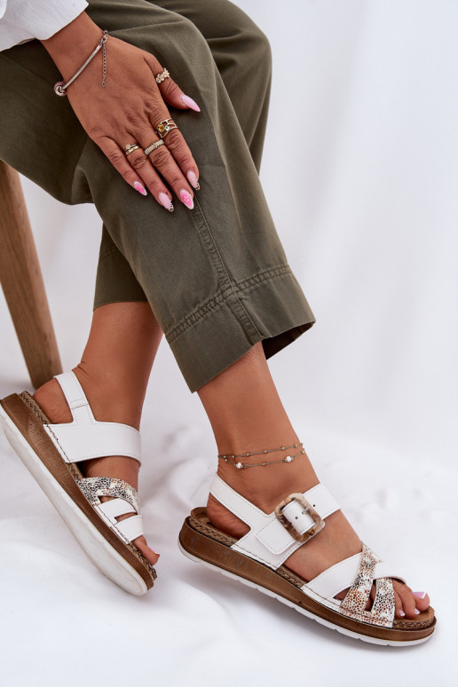 Women's Sandals With Buckle Inblu GS000056 White Women's Sandals With Buckle Inblu GS000056 White