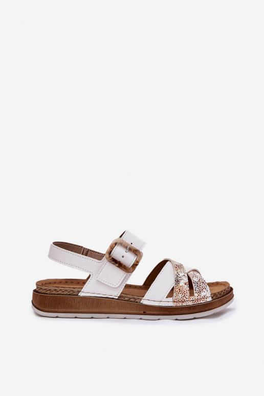 Women's Sandals With Buckle Inblu GS000056 White Women's Sandals With Buckle Inblu GS000056 White