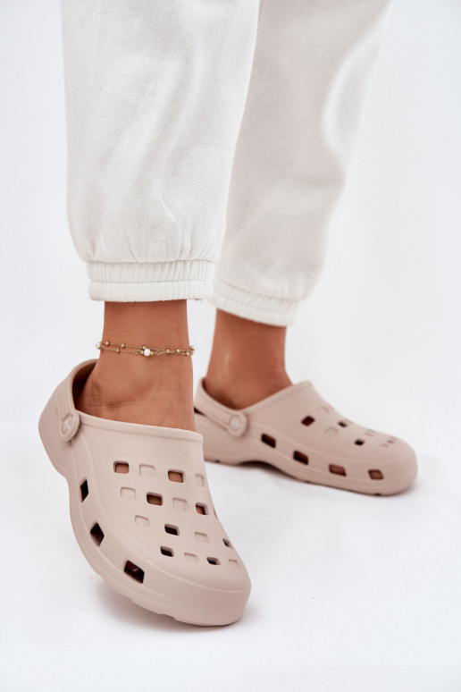 Women's Foam Slippers Beige LEMIGO 806