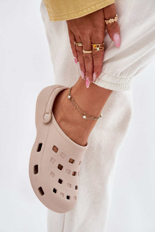 Women's Foam Slippers Beige LEMIGO 806