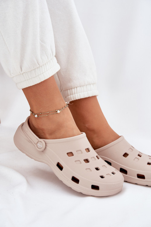 Women's Foam Slippers Beige LEMIGO 806