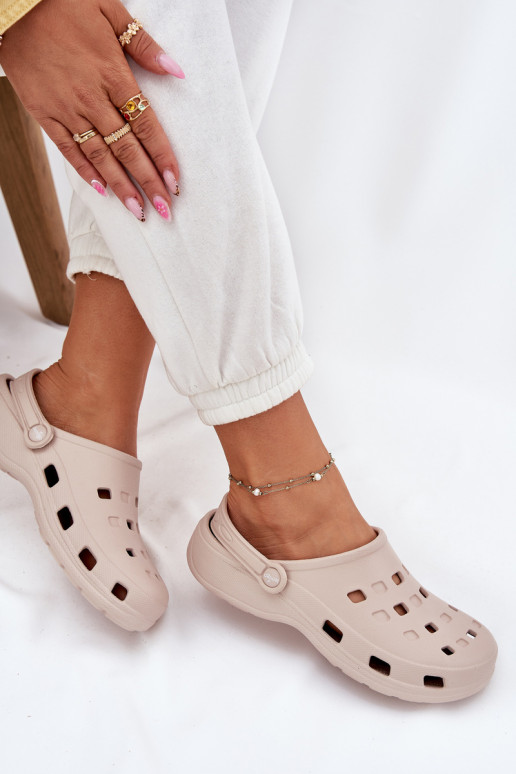 Women's Foam Slippers Beige LEMIGO 806