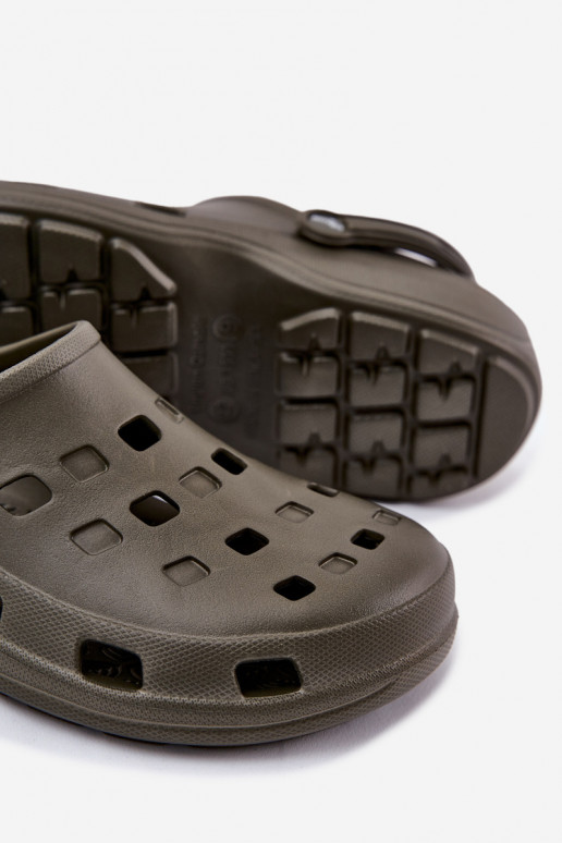 Klapki Męskie Piankowe LEMIGO 807 Oliwkowe