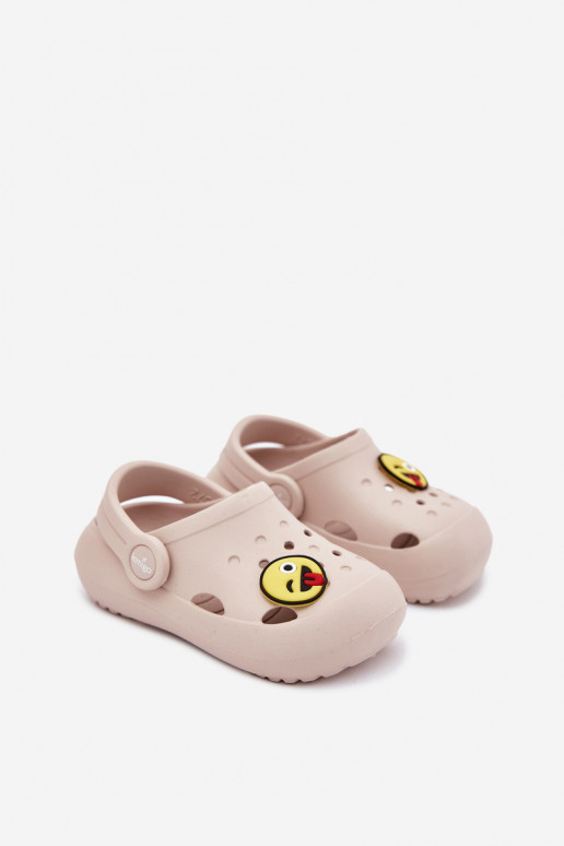 Children's Foam Slippers With Print Beige LEMIGOSE 880 Children's Foam Slippers With Print Beige LEMIGOSE 880