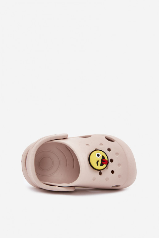 Children's Foam Slippers With Print Beige LEMIGOSE 880 Children's Foam Slippers With Print Beige LEMIGOSE 880