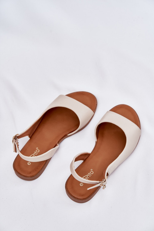 Womens Sandals With Flat Heel Beige Weanise Womens Sandals With Flat Heel Beige Weanise