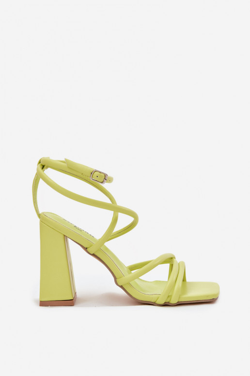 Women Sandals On Heel With Straps Lime Ciarilora Women Sandals On Heel With Straps Lime Ciarilora