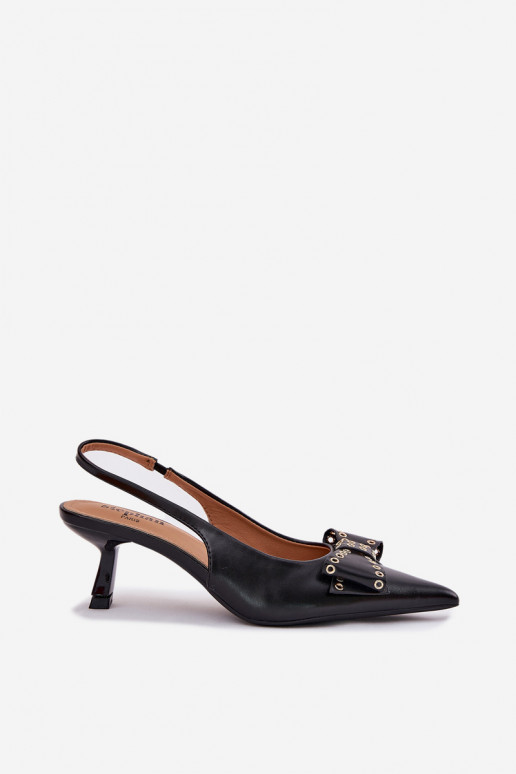 High Heels With Bow Black Folesca High Heels With Bow Black Folesca