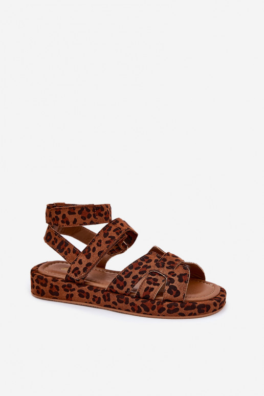 Women's sandals with Velcro leopard Uvissa Women's sandals with Velcro leopard Uvissa