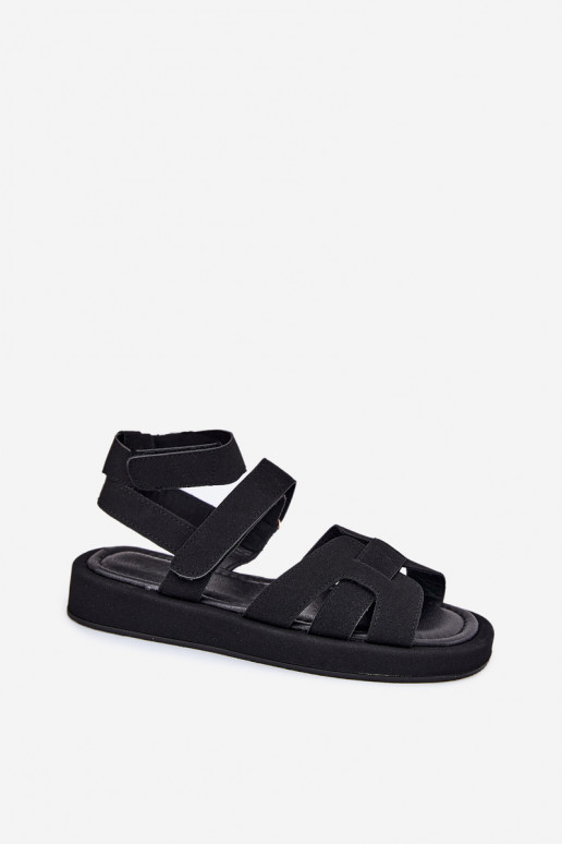 Women Sandals With Velcro Black Uvissa Women Sandals With Velcro Black Uvissa