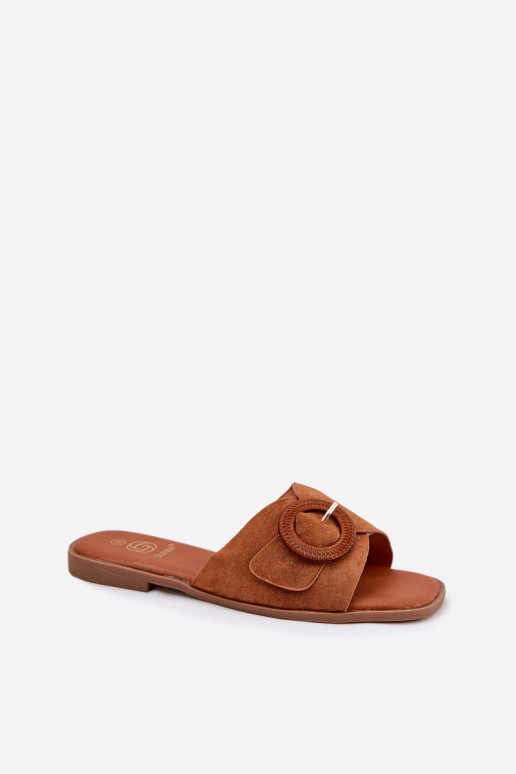 Classic Women's Flat Sandals Beige Scazze