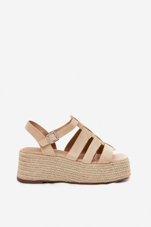 Women's Sandals With Straps And Braiding Beige Pardauss Women's Sandals With Straps And Braiding Beige Pardauss