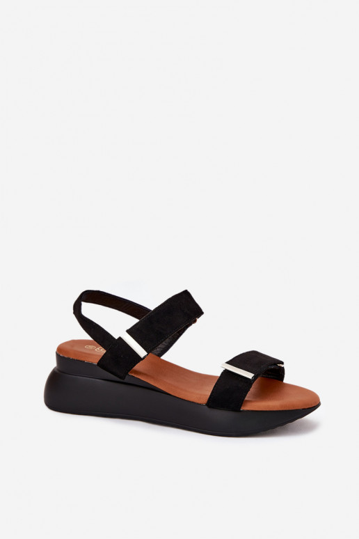 Women's Wedge Sandals Black Monera Women's Wedge Sandals Black Monera