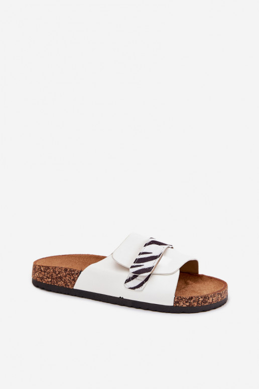 Women's Sandals With Velcro On Cork Platform Beige Baylin