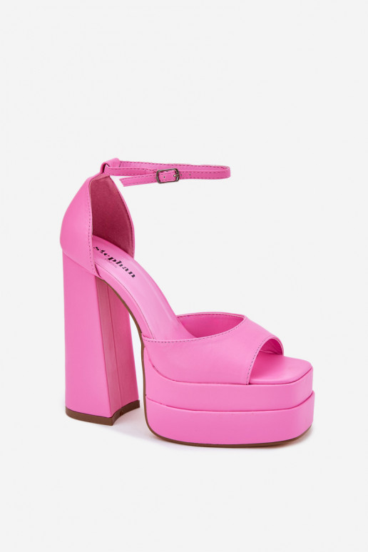 Ladies Sandals On Heel And Platform Pink Beloria Ladies Sandals On Heel And Platform Pink Beloria