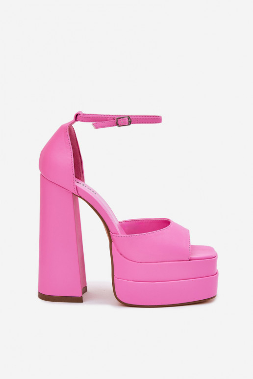 Ladies Sandals On Heel And Platform Pink Beloria Ladies Sandals On Heel And Platform Pink Beloria