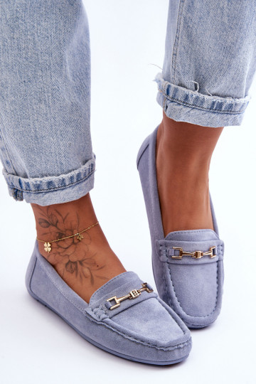 Women's Classic Suede Loafers Blue Corinell