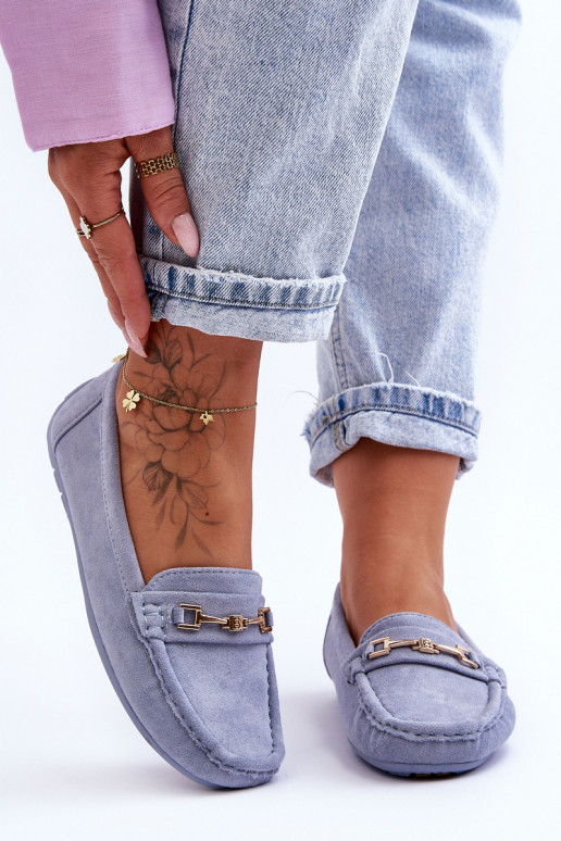Women's Classic Suede Loafers Blue Corinell Women's Classic Suede Loafers Blue Corinell