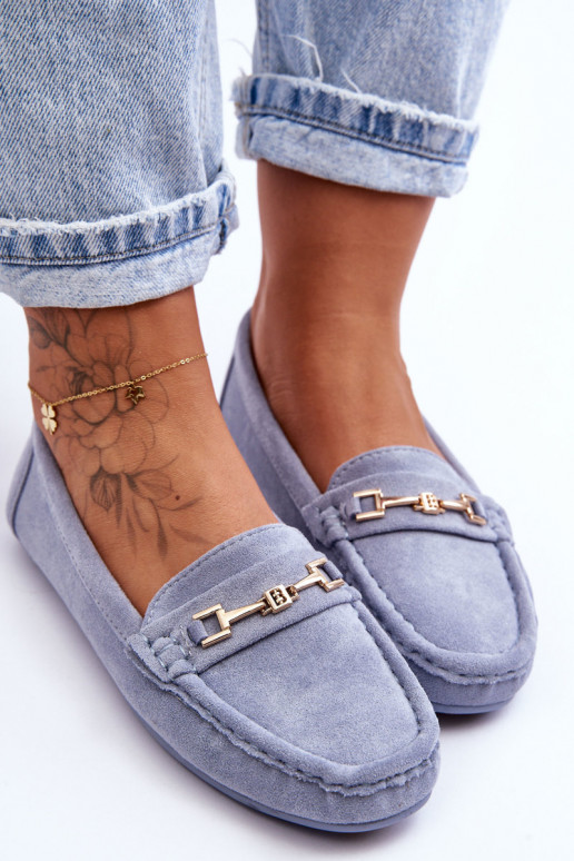 Women's Classic Suede Loafers Blue Corinell Women's Classic Suede Loafers Blue Corinell