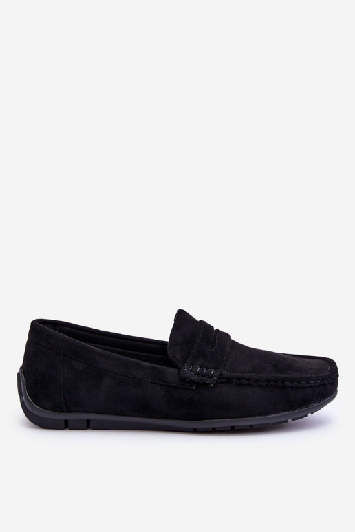 Men's Suede Loafers Black Wesley
