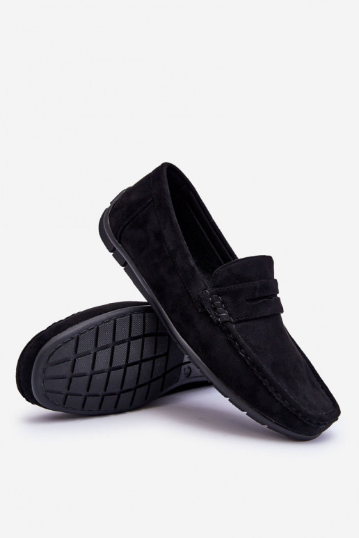 Men's Suede Loafers Black Wesley