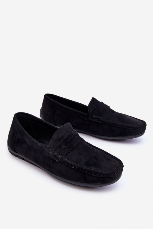 Men's Suede Loafers Black Wesley