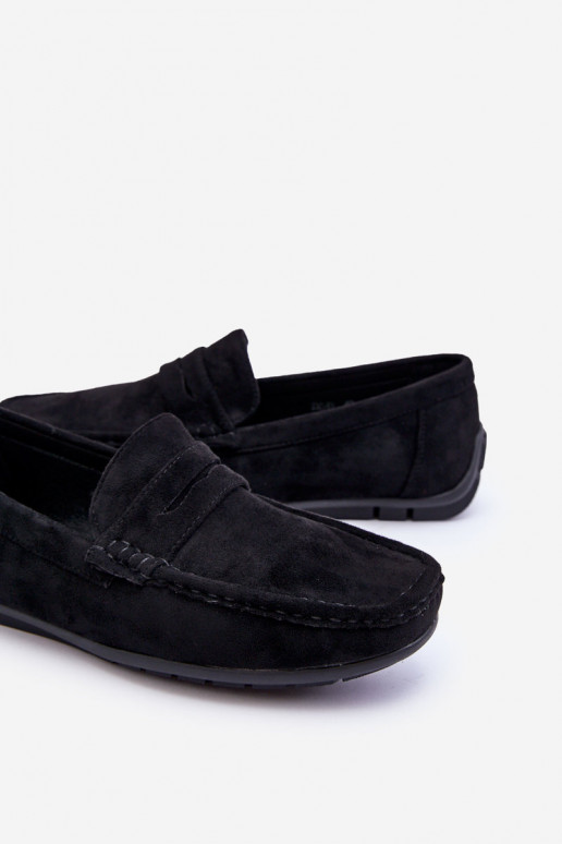 Men's Suede Loafers Black Wesley