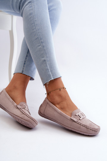 Women's Stylish Suede Moccasins Purple Rabell 2