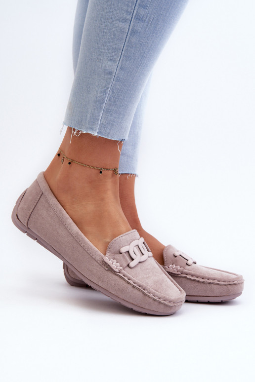 Women's Stylish Suede Moccasins Purple Rabell